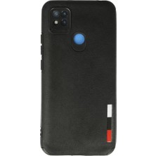 Olinea Redmi 9c Kılıf Loop Deri Silikon - Siyah