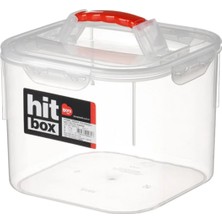  Köşeli Erzak Kavanozu 6.5 Litre Kilitli Kapak BO082