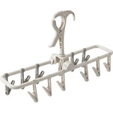 TeknoKapsül SN-29191 Çok Amaçlı 12 Mandallı Çamaşır Çorap Taşınabilir Kurutmalık