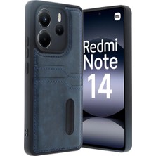 Eco Port Xiaomi Redmi Note 14 4g Kılıf Sara Kartvizitli Deri Kılıf - Lacivert
