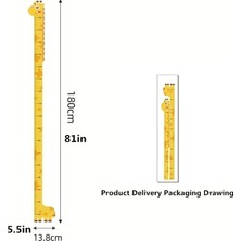 Najmaddin Sevimli Sarı Zürafa   Yeşil Dinazor   Deniz Kızı   Roket  Ağaç Boy Ölçüsü Sticker