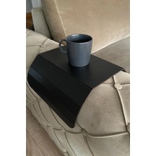 Siyah Koltuk Tepsisi Yan Sehpa Tesbih Cevizi 25X45 cm Ortasabit 15,8 cm Amerikan Servisi