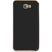 Olinea Galaxy J7 Prime Kılıf Volet Silikon - Siyah