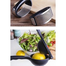 Döküm Narenciye Limon Sıkacağı ve Sarımsak Ezici 2'li Set