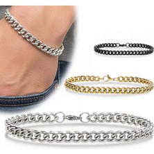 Moncuk Design Ezme Mariner Çelik Zincir Bileklik 6mm 3351CZB2D12