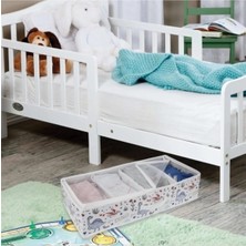 Çocuk Yatak Altı Düzenleyici / Pvc Fermuar Kapaklı/4 Bölmeli /çocuk Odası / Kutusu / 60X29X13 cm