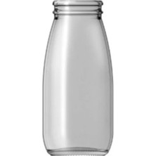 250ML Cam Şişe ve Emniyetli Kırmızı Kapak(66'lı Paket)