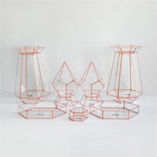 Bakır Rose Gold Izasyon Sunum Masası Seti Nişan Masası Setleri 7 Parça