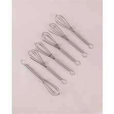 6 Adet Mini Metal Çırpıcı 13CM