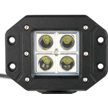 Kgn Off Road Sis Lambası 4 Ledli Gömme Montaj 10-30 Volt Su Geçirmez Yüksek Beyaz Işık