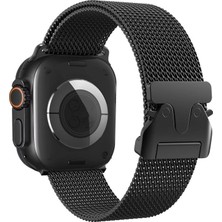 Eco Port Apple Watch 42MM Milano Metal Kordon (Saat Değildir) - Siyah