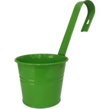 Metal Askılı Bahçe Balkon Saksı Küçük Yeşil Duvar Saksısı Ferforje Saksı