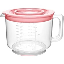 Pembe Koruma Kapaklı Sıçratmayan Mikser Kabı 2 Lt