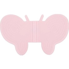 Silikon Açık Pembe 2li Kelebek Şekilli Tutacak Seti