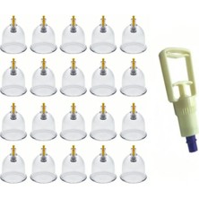 20 Adet 7 cm Tokyo Masaj Kupası ve Masaj Pompası , Hacamat Kupası