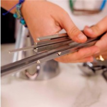 4'lü Paslanmaz Çelik Üçgen Şiş