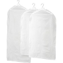 3 Adet Elbıse Kıyafet Kılıfı Beyaz