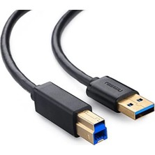 Calperia USB A USB B Kablo, 2m Uzunlukta, Siyah Renk