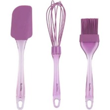 Vişne Renkli Silikon 3lü Hazırlık Seti