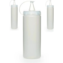3 Adet Sızdırmaz Kapaklı Plastik Yağ Şişesi ve Sos Şişesi 700 ml