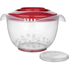 Kapaklı Mikser Kabı 3000ML Bordo AP-9249B