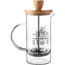Borikat Cam Lüx 350ML Bambu Kapaklı French Press