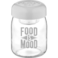 580 cc Desenli Cam Salata Kavanozu