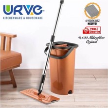 Orjinal Mikrofiber Flat Tablet Mop Bakır 4 Yedek Bez