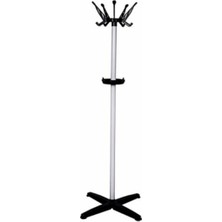 Askılık Portmanto Pratik Ayaklı Elbise Askılığı Beyaz - Siyah