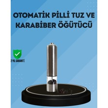 Astraltech Pilli Baharat Değirmeni Karabiber Tuz ve Baharat Öğütücü