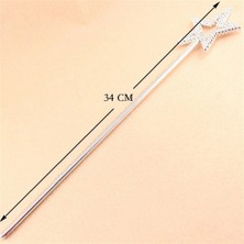 Najmaddin Mey Ithalat® Yıldız Model Peri Asası Melek Asası Prenses Asası Metalize Gümüş Renk