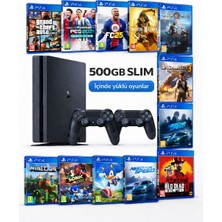 Sony Playstation 4 Slim 500GB 2 Kol +Hdmı + Güç Kblosu 10 Oyun Yüklü