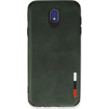 Olinea Galaxy J7 / J730 Kılıf Loop Deri Silikon - Yeşil