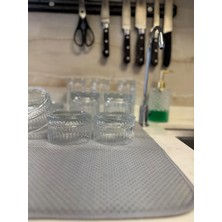 Pearl Shop Üstü Bulaşık Kurutma Matı,mutfak Matı, Tezgah Üstü Kaymaz Kurulama Örtüsü,bulaşık Kurutma Matı (Gri, Yenimodel)