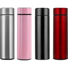 Pearl Shop Çelik Dijital Termometreli 500 ml Sıcak Soğuk Tutan Çay Kahve Su Termosu - FC045 (Siyah)