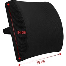 Pearl Shop Bel Minderi Ortopedik Sandalye Bel Minderi Sırt Dayama Yastığı Visko Koltuk Bel Desteği