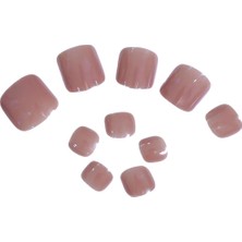 Pearl Shop Beauty Ayak Takma Tırnak Seti & Zararsız Yapıştırıcı Bronz