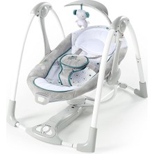 Pearl Shop Convertme 2'si 1 Arada Kompakt Taşınabilir Bebek Salıncağı ve Bebek Koltuğu, Pille Çalışan Titreşimler, Otomatik Sallanma, Doğa Sesleri - Nash