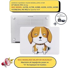 Pearl Shop MacBook Pro 13 Kılıf A2338 A2289 A2251 A2159 A1989 A1706 A1708 Uyumlu M1 M2 Tpu Sert Kapak Ince Hafif Hava Menfezli Lazer Uv Baskı Köpek Dostu Tasarım Kahverengi