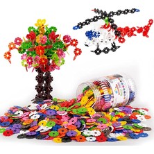 Pearl Shop Master Masterflakes Eğitici Kilitli Diskler Stem Eğitimi Uyumlu 10 Renk 300 Parça Yapı Oyuncak Seti 3 Yaş ve Üzeri Için Stem ve Robotik Kodlama Blokları