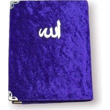 Medrese Kitabevi Çanta Boy Kadife Kapaklı Yasin Kitabı Süngerli 128 Sayfa Mor Renk