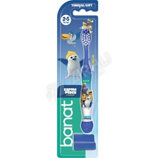 4 Adet Banat Lisanslı Kaptan Pengu Yumuşak Çocuk Diş Fırçası