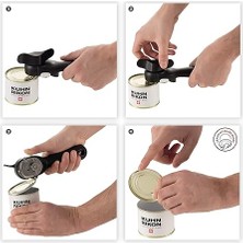 Pearl Shop Rıkon Auto Safety Konserve Açacağı Kırmızı, Güvenlik Kutusu Açacağı, Keskin Kenarları Yoktur, Kutunun Kenarını Otomatik Olarak Tutar, Temiz ve Güvenli, 8 x 2,5 x 2,75