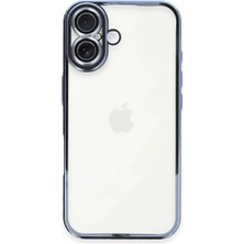 Eco Port Apple Iphone 16 Plus Kılıf Razer Lensli Silikon - Açık Mavi