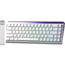 Pearl Shop Hero 68 He Manyetik Klavye Rapid Trigger Meteor Switch 8000Hz Rgb Neon Tkl Hot Swap Oyuncu Klavyesi Beyaz
