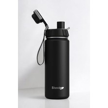 Pearl Shop Hand Leak-Proof Sızdırmaz Çelik Termos 500 ml Black ST-207