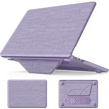 Pearl Shop Pro 14INÇ M3/m4/max A3112 A3185 A3401 A2918 A1992 Için Kılıf Nubuk Üçgen Standlı Havalandırmalı Kapak 2023/2024 Lila