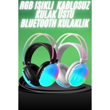 TeknoKapsül Yeni Nesil Kulak Üstü Kablosuz Uzun Ömürlü Rgb Işıklı Bluetooth Kulaklık