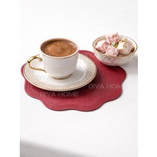 Diva Home ☕ Kokteyl Kahve Sunum Peçetesi – Suni Deri 14X14 cm