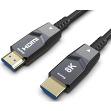 Pearl Shop HDMI Aoc Fiber Kablo - HDMI 2.1 Standart - 48GBPS, 8k 60Hz, 4K 120Hz, 4K 60Hz, Earc, Hdr, D-Hdr, Hdcp2.3, Dolby Vision, Dolby Atmos (15 Metre)
